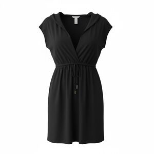 Dotti Black Deep V Neck Swim Coverup Tunic